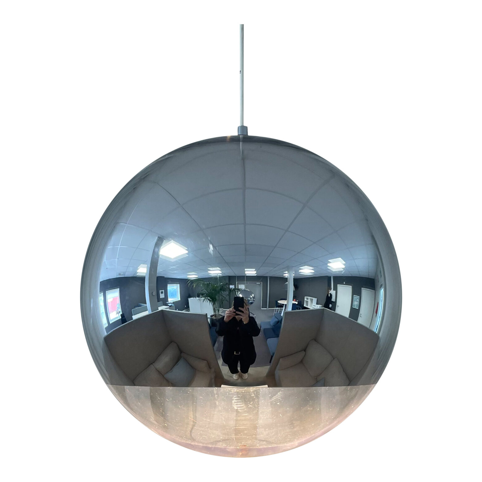 Taklampa Pendel Tom Dixon Mirror Ball Chrome Krom