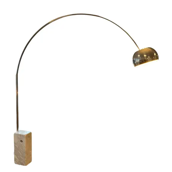 Golvlampa Flos Arco MarmorKrom (1)