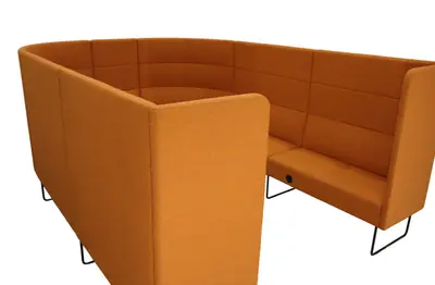 Soffa EFG Mingle Lounge OrangeSvart (3)