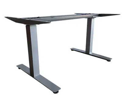 Elskrivbord Kinnarps Oberon Grå 120-140×70-80