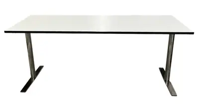 Bord EKV Ceasar T VitSvartKrom 180×70 (1)