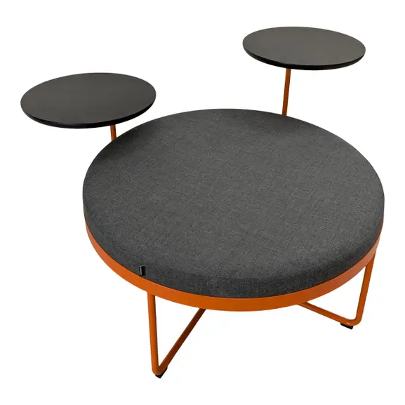 Sittpuff med bord Johanson Design Shima OrangeGrå