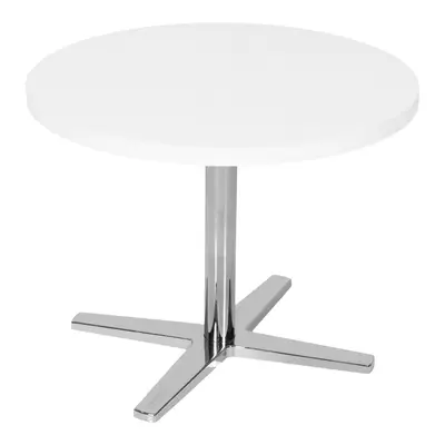 Soffbord Materia Centrum Vit/Krom Ø80