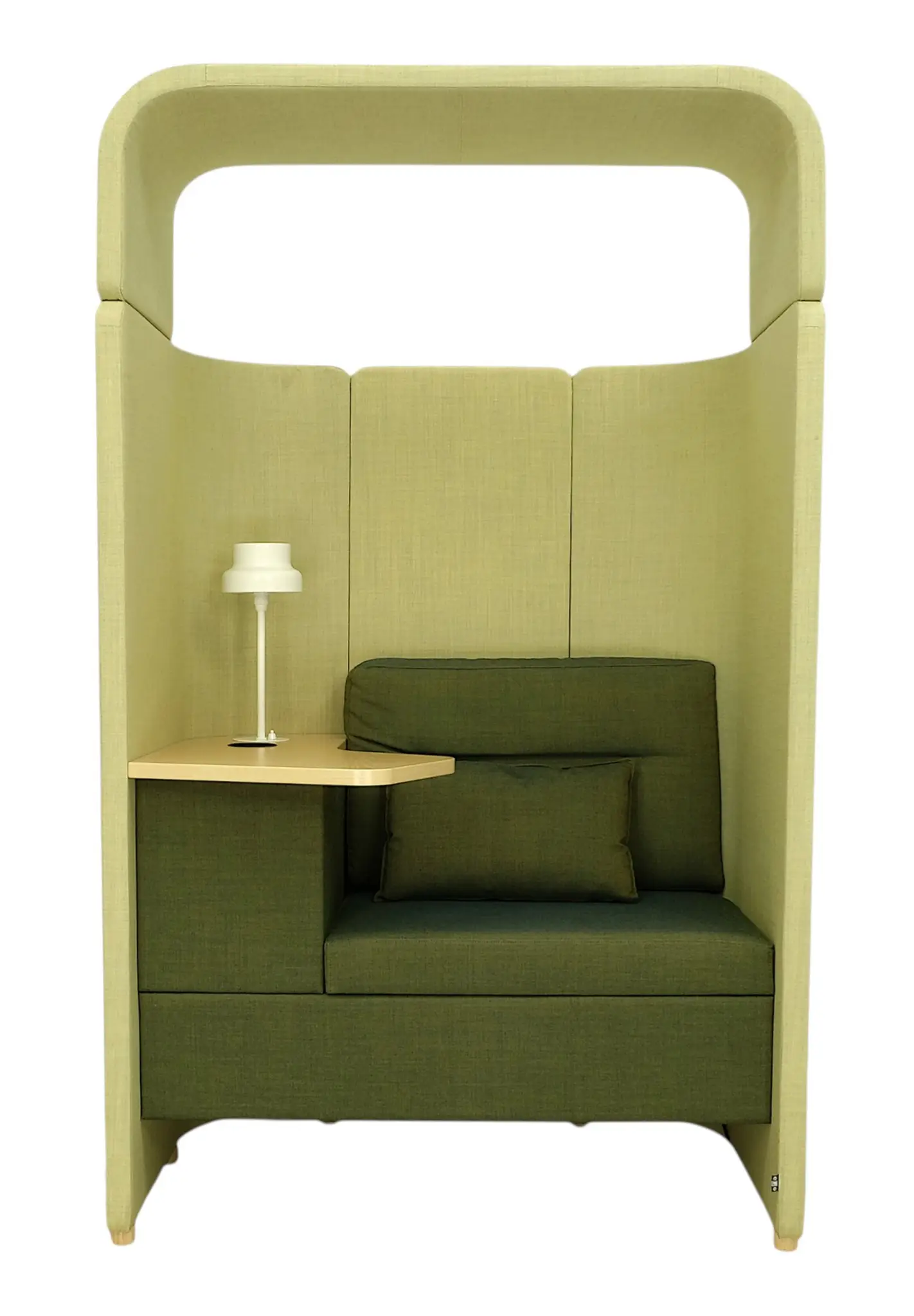 Fåtölj EFG Surround PodWorkstation LjusgrönMörkgrönEk (1)