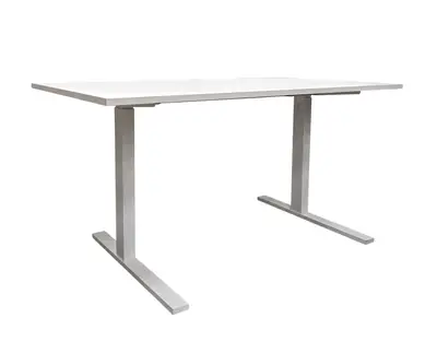 Elskrivbord Linak Vit L-fot 120-160×80