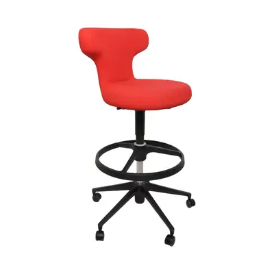 Kontorsstol Vitra Pivot High Stool Röd
