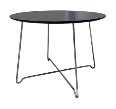 Soffbord SvartKrom Ø70