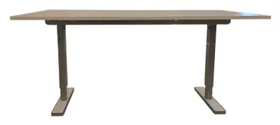 Skrivbordsstativ Justerbart GråVit 140-160×70 (2)