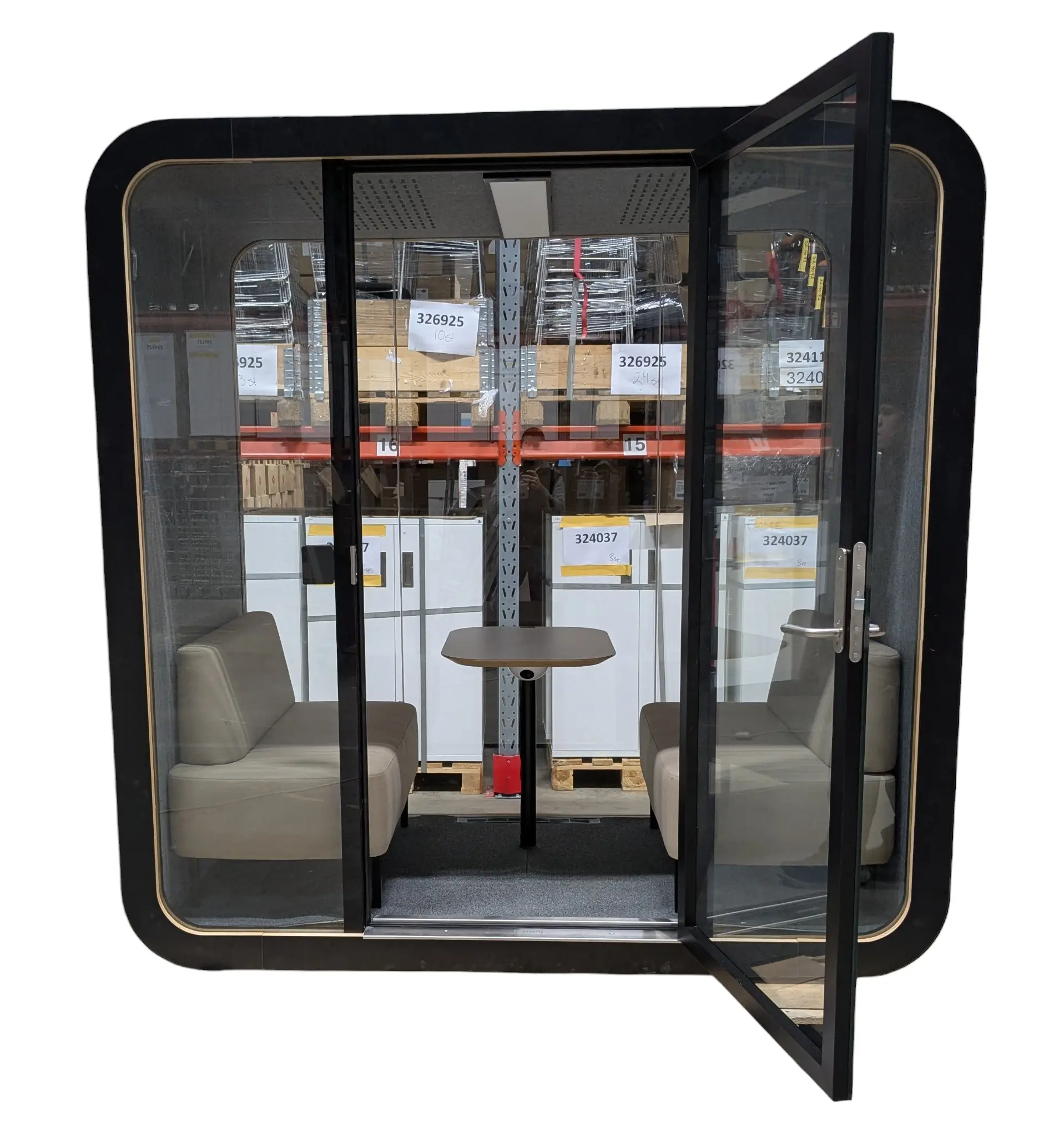 Telefonbås Pod Martela Framery Q Meeting Maggie Svart (6)