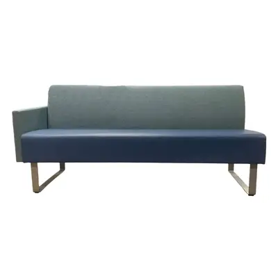 Hörnsoffa och 3-sits soffa Matera Monolite BlåKonstskinn (2)