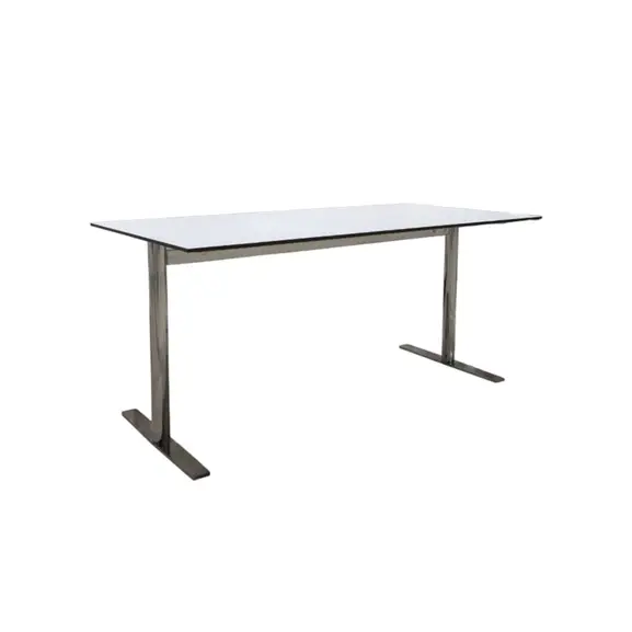 Bord EKV Ceasar T VitSvartKrom 160×80