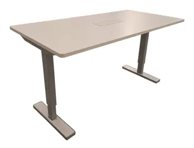 Skrivbordsstativ Justerbart VitGrå 140×70