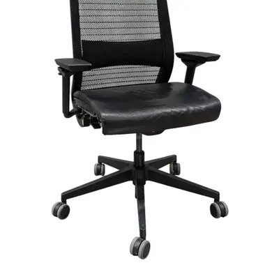 Kontorsstol Steelcase Think SvartSkinn