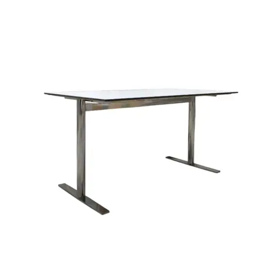 Bord EKV Ceasar T VitSvartKrom 140×80 (2)