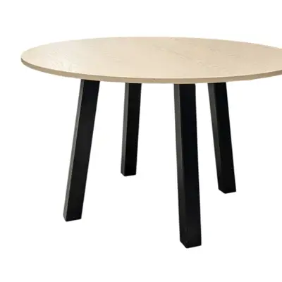 Bord Martela Frankie SvartLjust Trä Ø119 (2)
