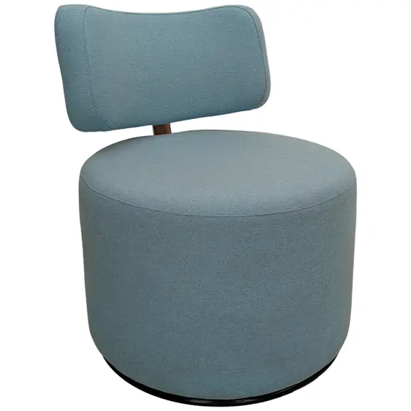 RPG 189703-264889 Sittpuff med rygg Sits Mokka Espresso Swivel Ljusblå