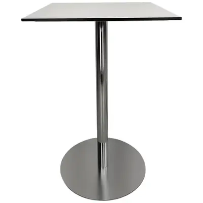 RPG 043121-251958 Ståbord EKV Ceasar Rund VitSvartKromBorstat stål 70x70cm Höjd 110cm