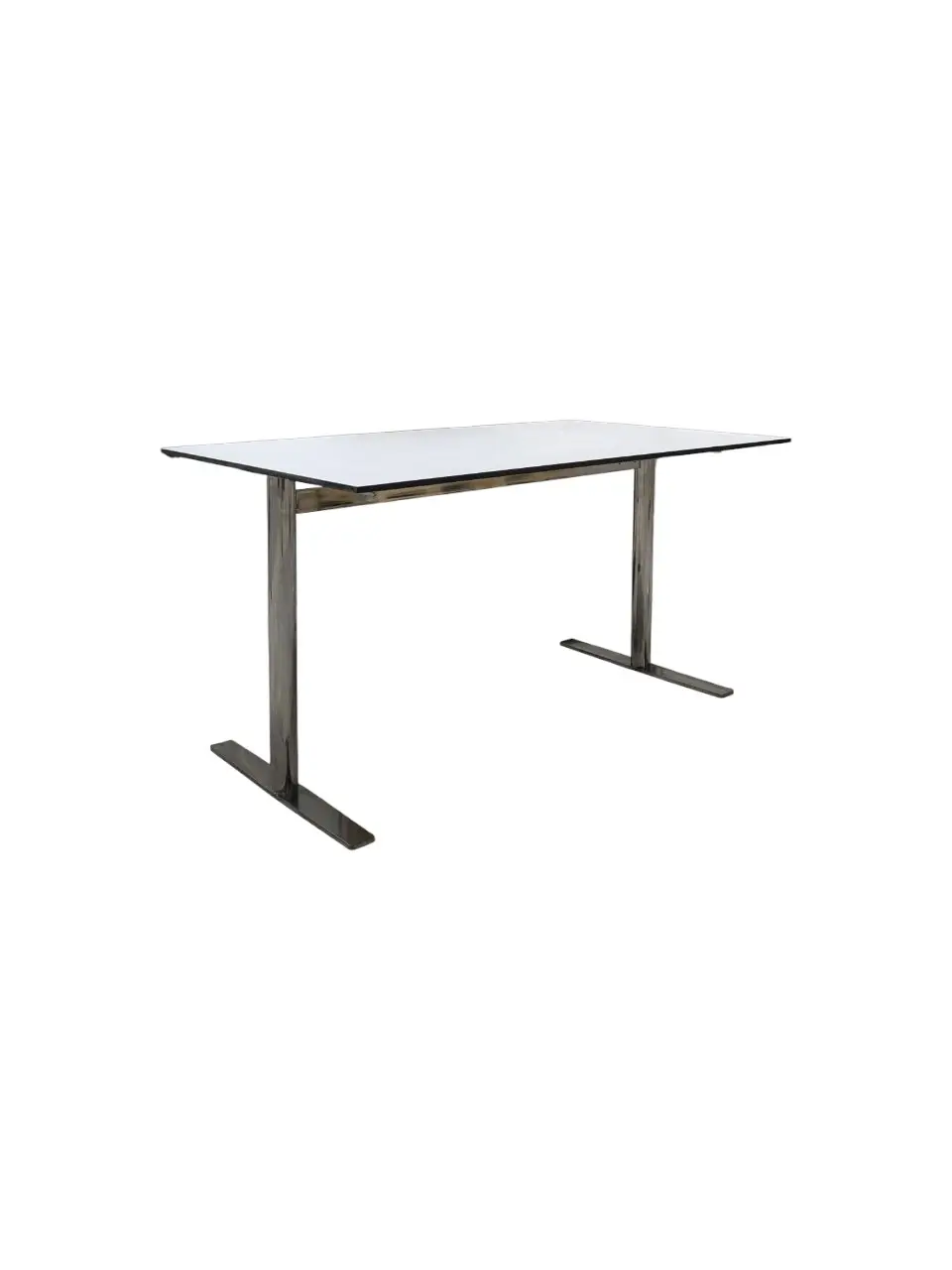 Bord EKV Ceasar T VitSvartKrom 140×80