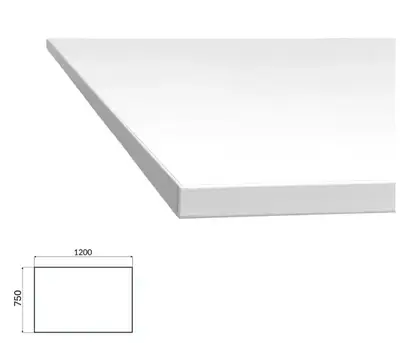 Bordsskiva vit 120×75