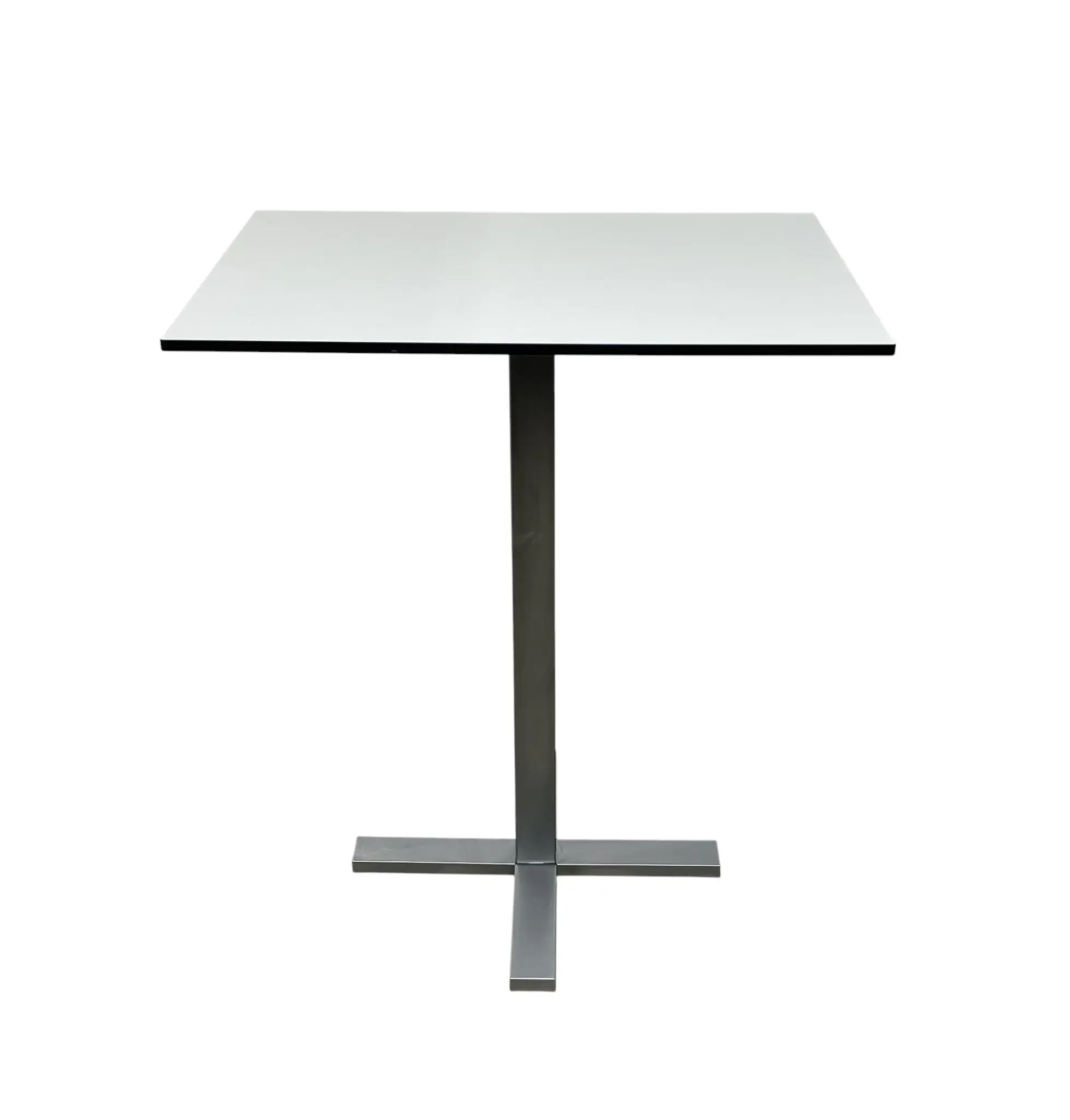 Barbord VitSvartBorstat stål 80×60