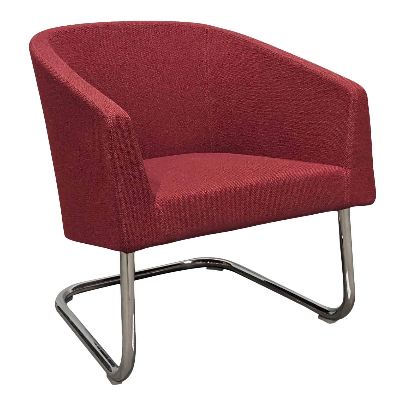 Fåtölj Lammhults Club MörkrödKrom