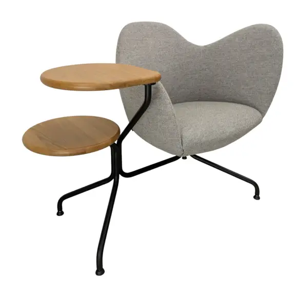 Fåtölj Blå Station Wilmer 056CT LjusgråSvartTrä (4)