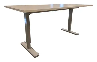 Skrivbordsstativ Justerbart GråVit 140-160×70