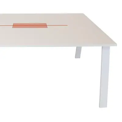 Konferensbord Edsbyn Piece Vit/Orange 160x125