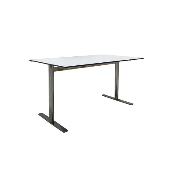 Bord EKV Ceasar T VitSvartKrom 140×80