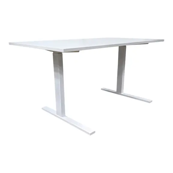 Elskrivbord Vit Flexibelt L-fot 140×80