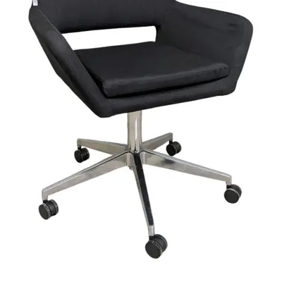 Konferensstol Lotus Furniture Amsterdam MörkgråKrom (1)