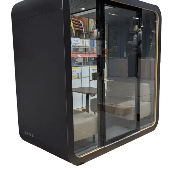 Telefonbås Pod Martela Framery Q Meeting Maggie Svart