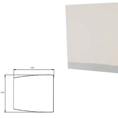 Konferensskiva Vit 120x120/80cm Änd-Del