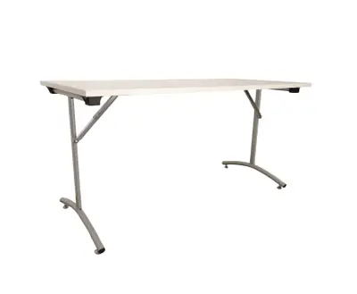 Fällbord Skafab Foldy Vit-Silver 140×70 INRECO