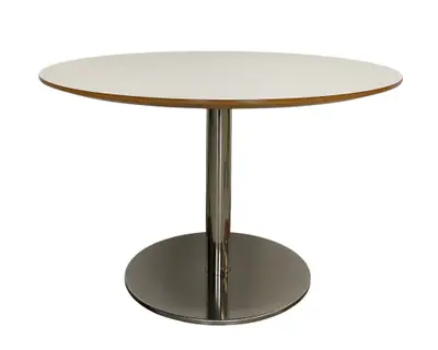 Bord VitKrom Ø80