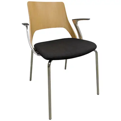 RPG 190205-268647 Stol Kinnarps Embrace MörkgråEkKrom