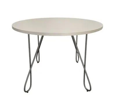 Soffbord Kinnarps Combine Twist VitKrom Ø80