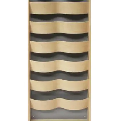 Tidskriftsförvaring Materia Vågspel Björk/Grå