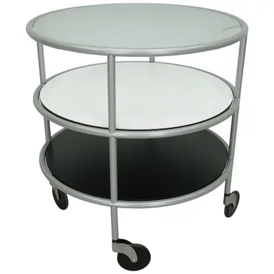 Sidobord Lammhults Chicago Frostat Glas/Vit/Svart/Grå Ø54