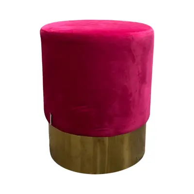 Sittpuff Kare24 Rosa/Mässing