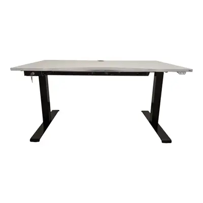 Elskrivbord Kinnarps Oberon LjusgråSvart 140×80 (2)