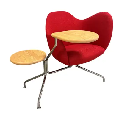 Fåtölj Blå Station Wilmer 056CT RödKromEk (1)