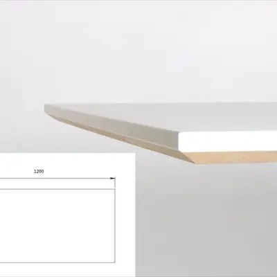 Bordsskiva 120x60 vit med fasad kant