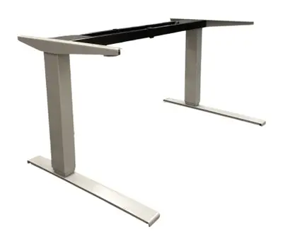 Elskrivbord L-Fot Grå 120-180×80