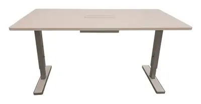 Skrivbordsstativ Justerbart VitGrå 140×70 (4)