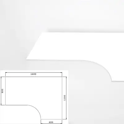 Kombiskiva Vit Högersvängd 160x120x80x60