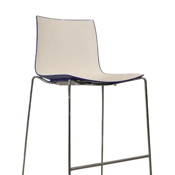 Barstol Arper Catifa 46 Bar Stool Sled VitBlåKrom (2)