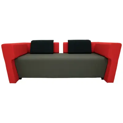 Soffa Haworth LTB 3-sits Grå/Röd