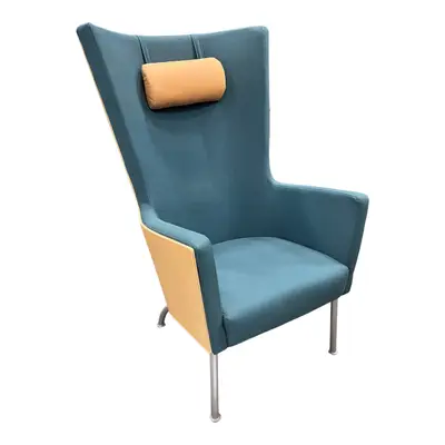 Fåtölj Kinnarps Blågrön/Björk