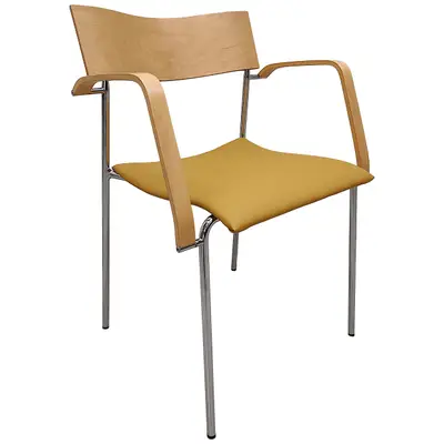 Karmstol Lammhults Campus Björk/Gul